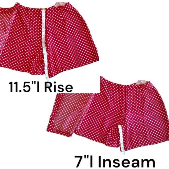 VTG 80s USA M.J. Carroll Red White Polkadot Front Wrap Skort Skirt Size 12 - Picture 16 of 16